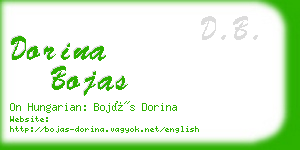 dorina bojas business card